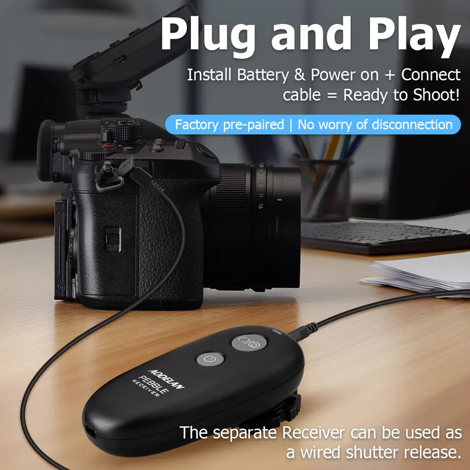 Camera Afstandsbediening Ontspanknop voor Nikon, Draadloze Timer Kabel Afstandsbediening voor Nikon Df Z7 Z6 D750 D780 D610 D7200 D7500 D5000 D3300 D3100, Coolpix P1000 P7700 P7800 Camera's