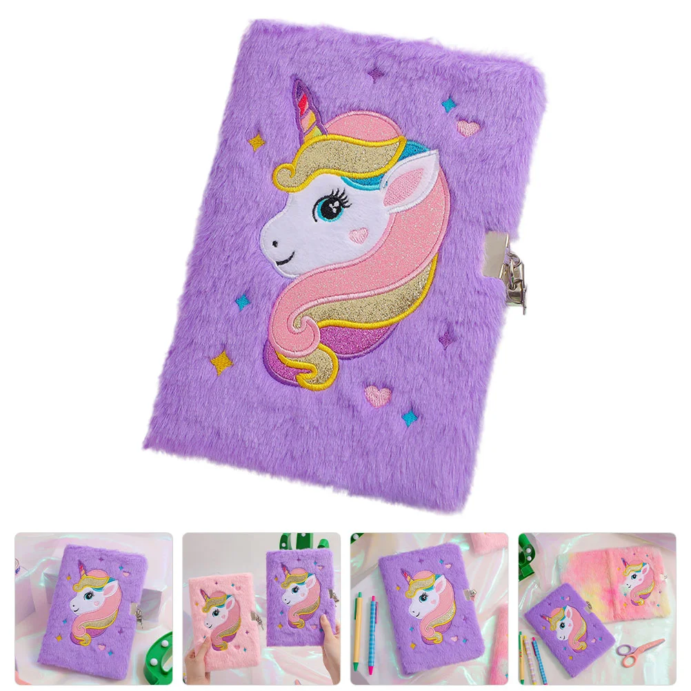 

The Notebook Girl Diary with Lock and Key Journal for Girls Lockable Fluffy Students Stationery Pupils