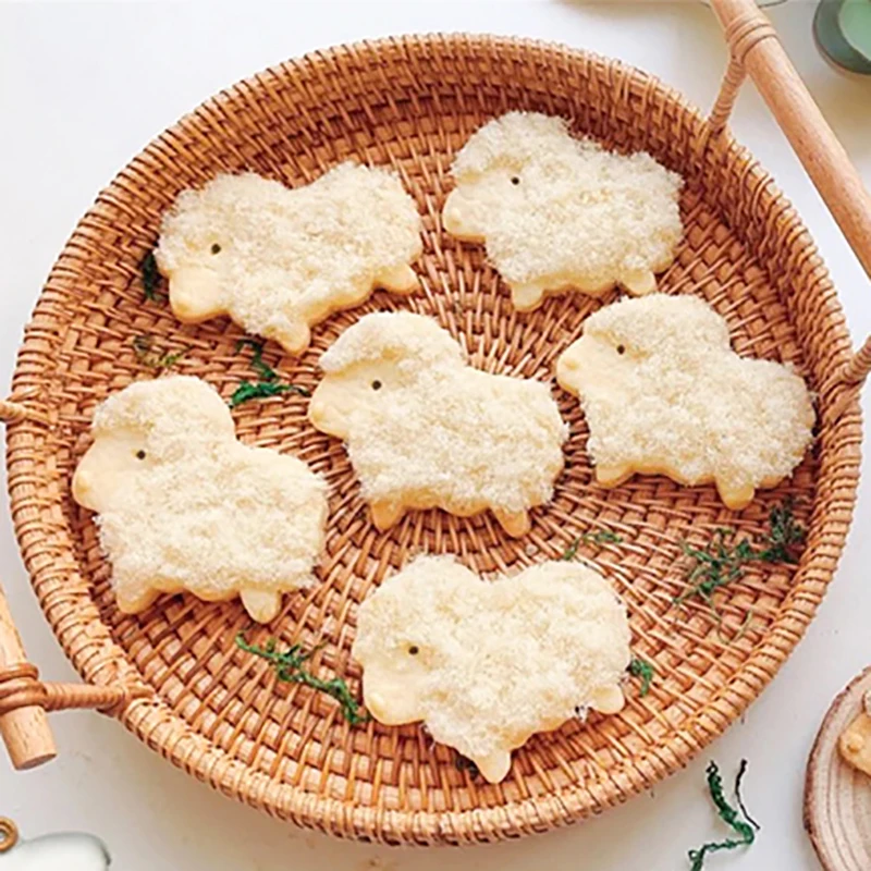1PC Sheep Shape Cookie Stainless Steel Mold Easter Kitchenware Cookie Cutter DIY Baking Decor Pastry Modelling Tools