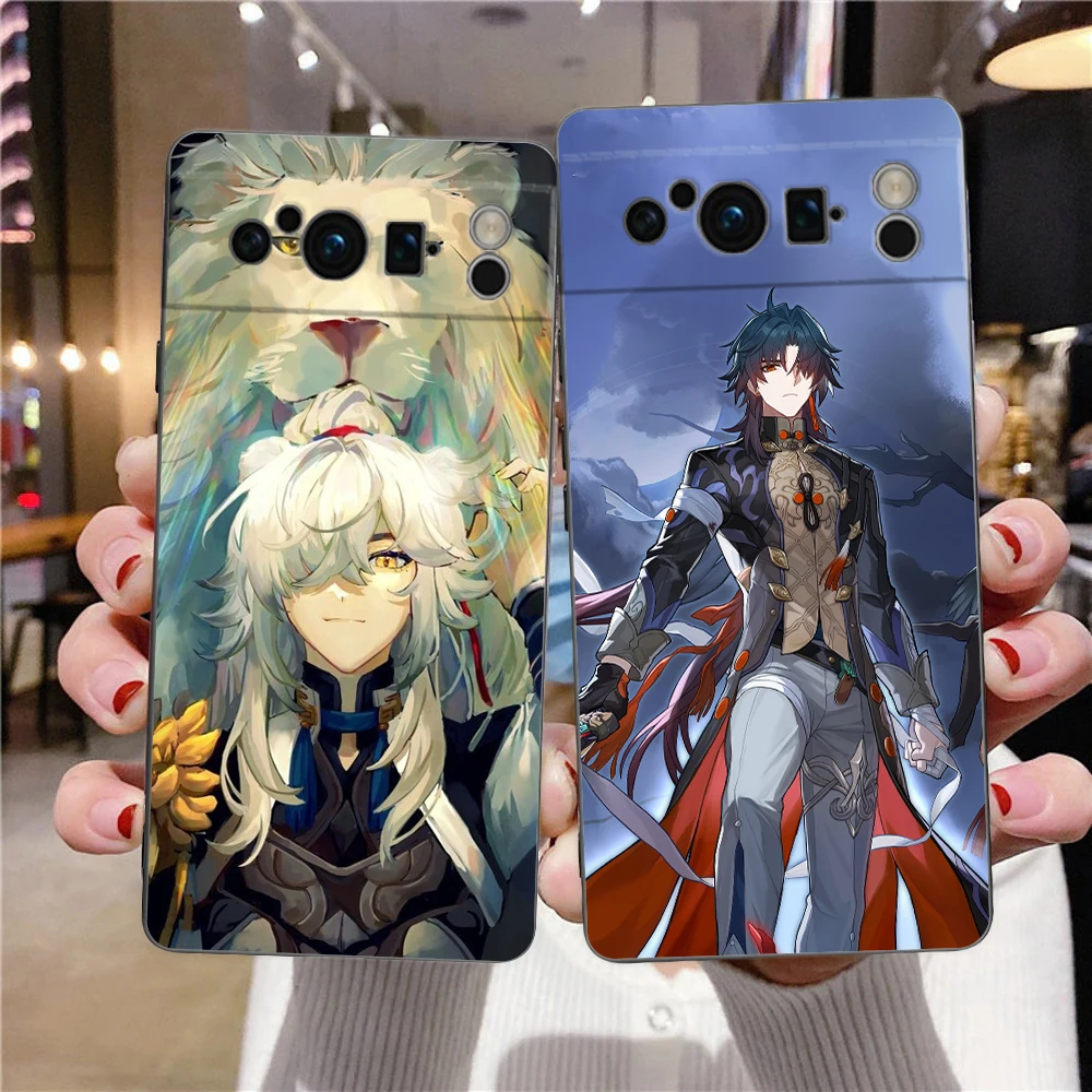 Honkai Star Rail Blade Jing Yuan Black Soft Shockproof Silicone Phone Case