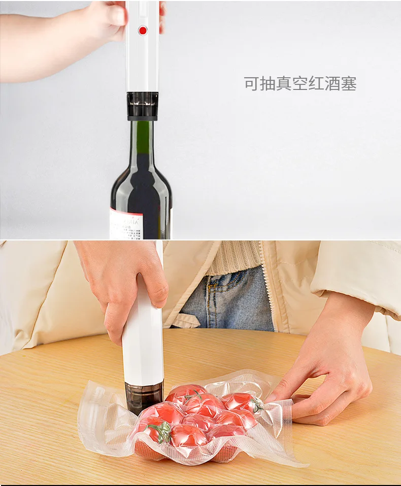 Description Picture 5 of itemElectric Handheld Mini Vacuum Sealer USB Portable Plastic Bags Sealer Degasser for Food Kitchen Travel Vacuum Packaging Machine