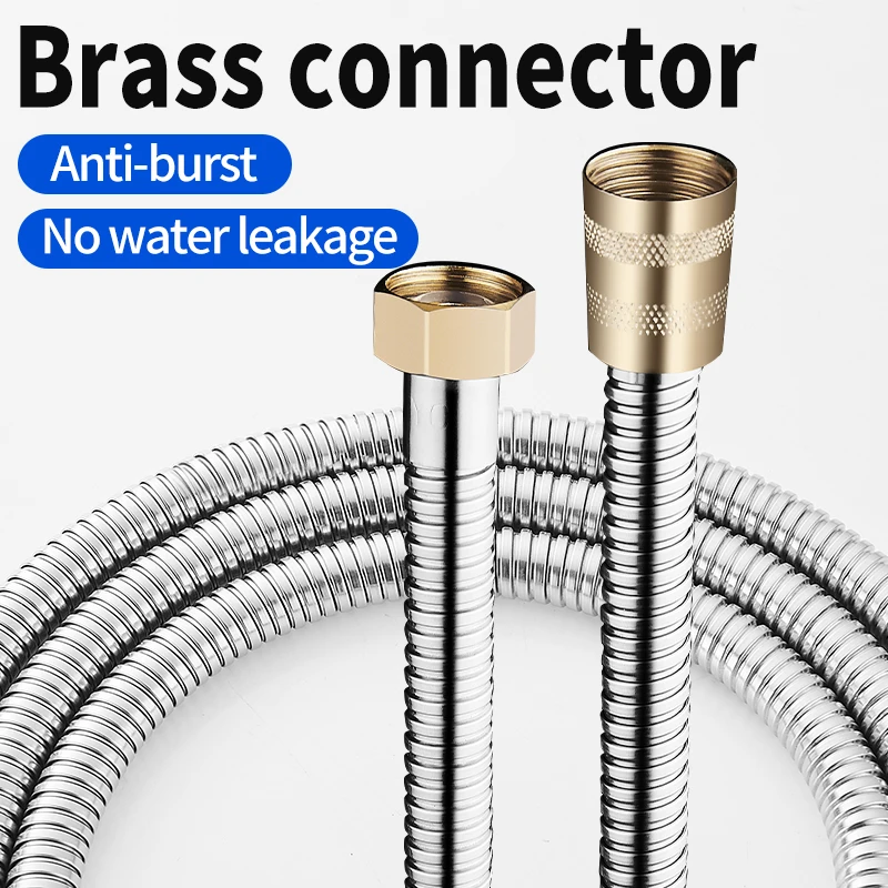 Shower Hose International Standard General 1.5 or 2M Shower Hose Bathroom Water Heater Explosion Proof Sprinkler Stainless Steel Shower Hose