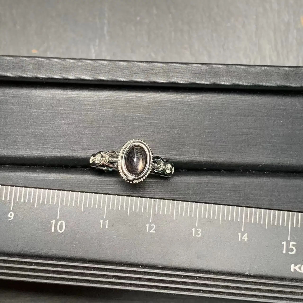 MM Natural Hypersthene Golden luck stone Ring Adjustable Female Ring Jewelry for Women Gift Wholesale High Quality Vintage Fine