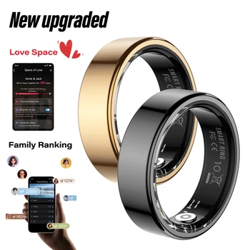 Anello Intelligente R02S con Custodia di Ricarica, Analisi Salute AI, Monitoraggio Frequenza Cardiaca e Sonno, Controllo Gesti, Modalità Multi-Sport