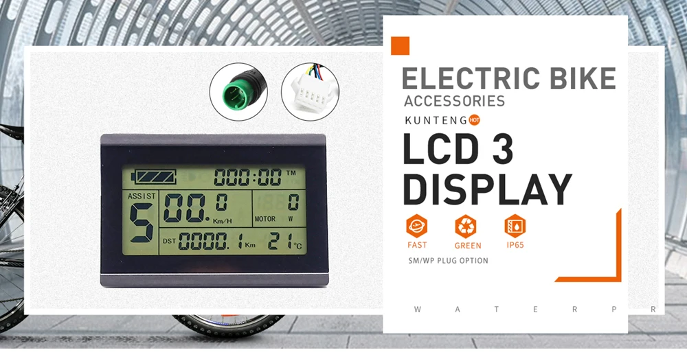 Ebike KT LCD3/LCD3U Display 36V/48V 72V LCD3 kt-lcd led SM