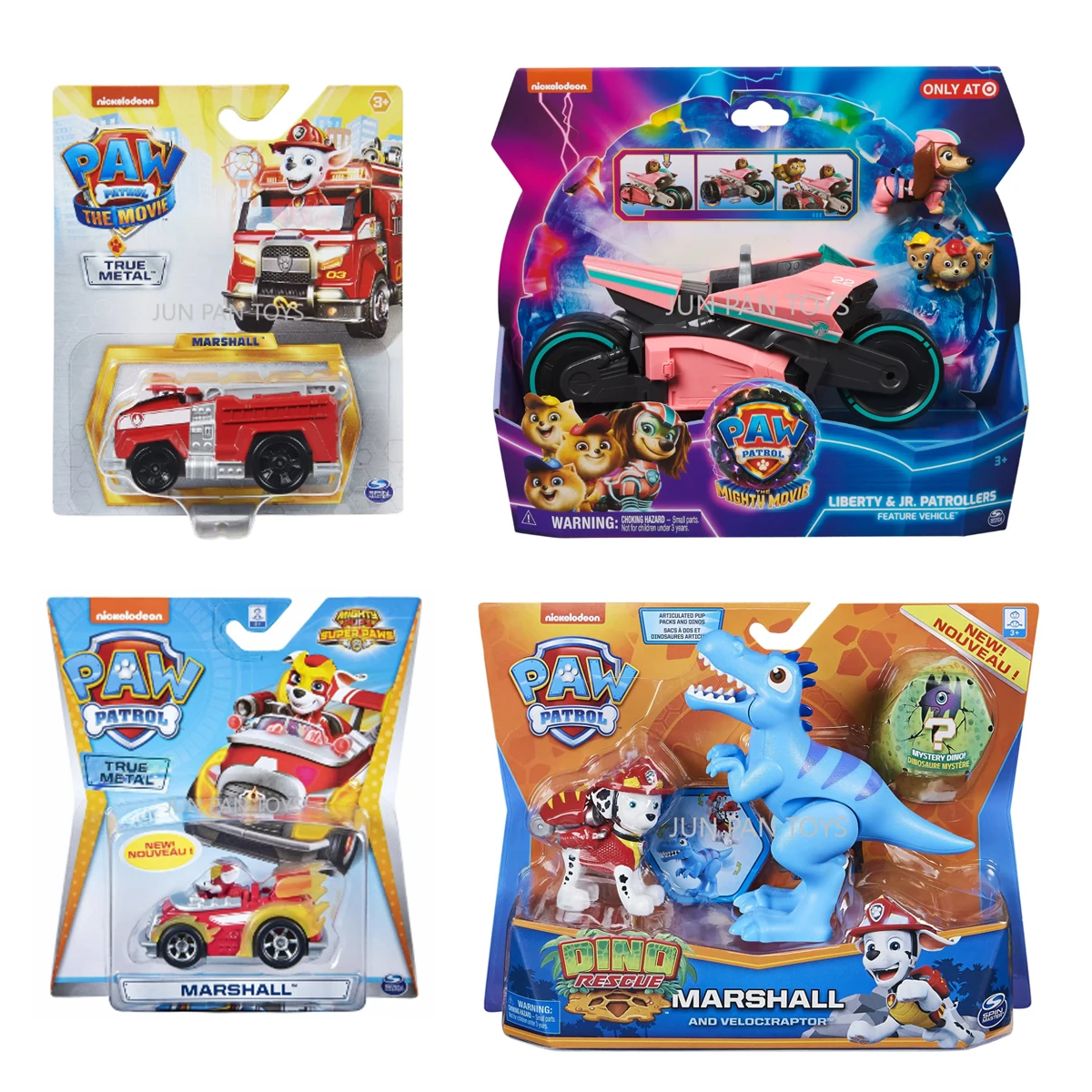 Voiture Paw Patrol Mighty Pups - Chase Jungle Rescue - Modèle Métal 1:55 - Neuf