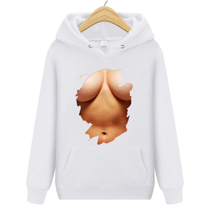 

2022 Muscle Men Ladies Cool 3D Art Print Funny Ripped Six Pack Hoodie Soft and Comfortable Pullover Sweater