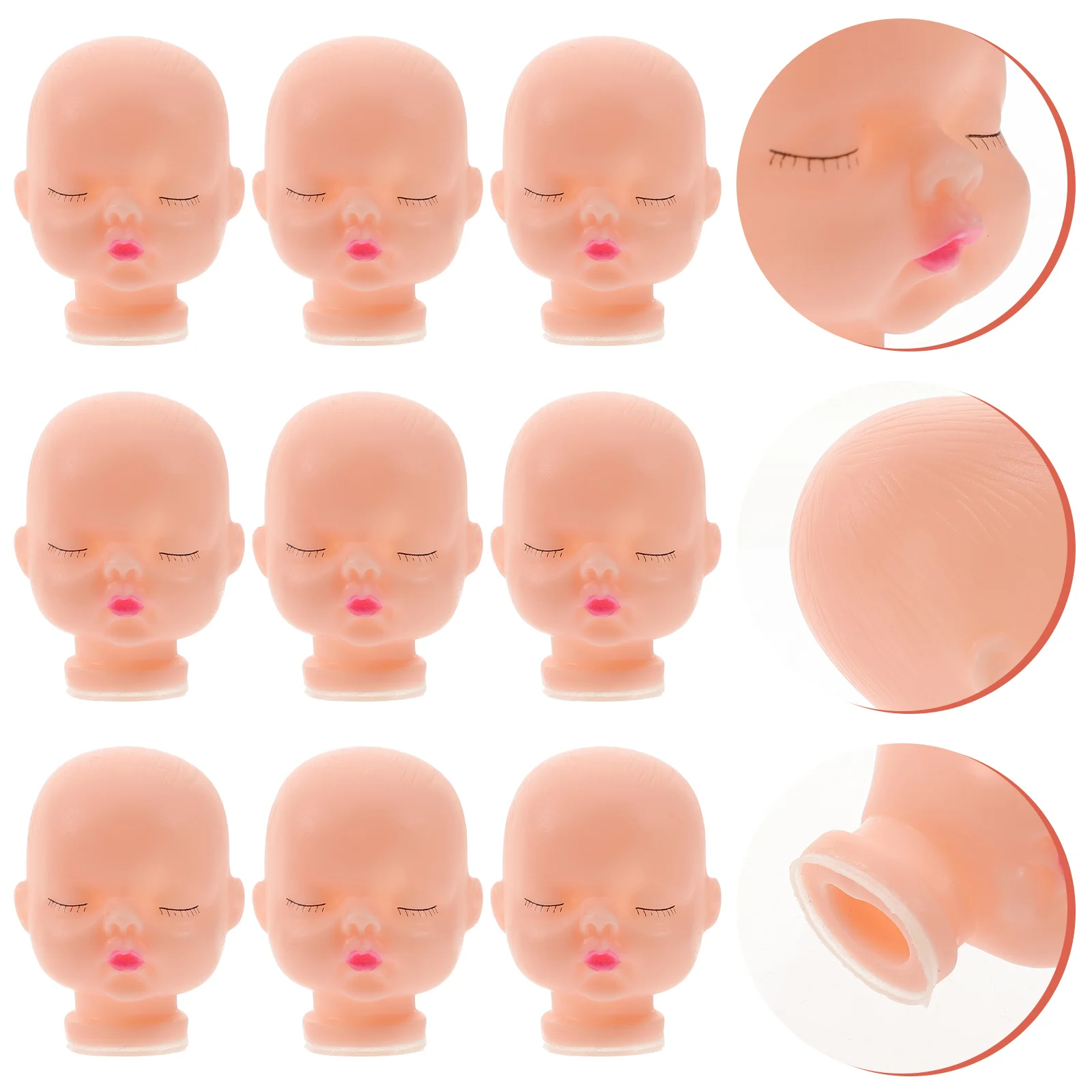 10 Pcs Body Vinyl Head Baby Mini Accessories Mini Heads for Crafts Making Supplies 12 heads wedding bouquet white green rose artificial bridal bouquet blue wedding accessories bridesmaids flower mariage supplies