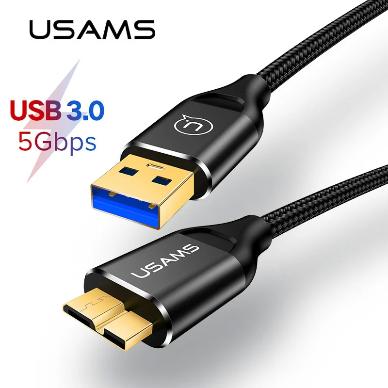 NEW USB 3.0 A To B Micro Data Power Cable For External Hard Drive Smartphone UK 