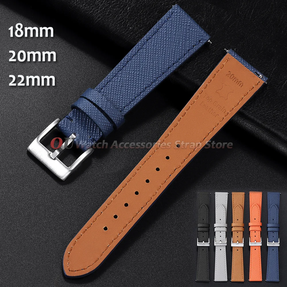 Premium Handmade Top-Grain Cowhide Leather Watch Strap with Quick Release