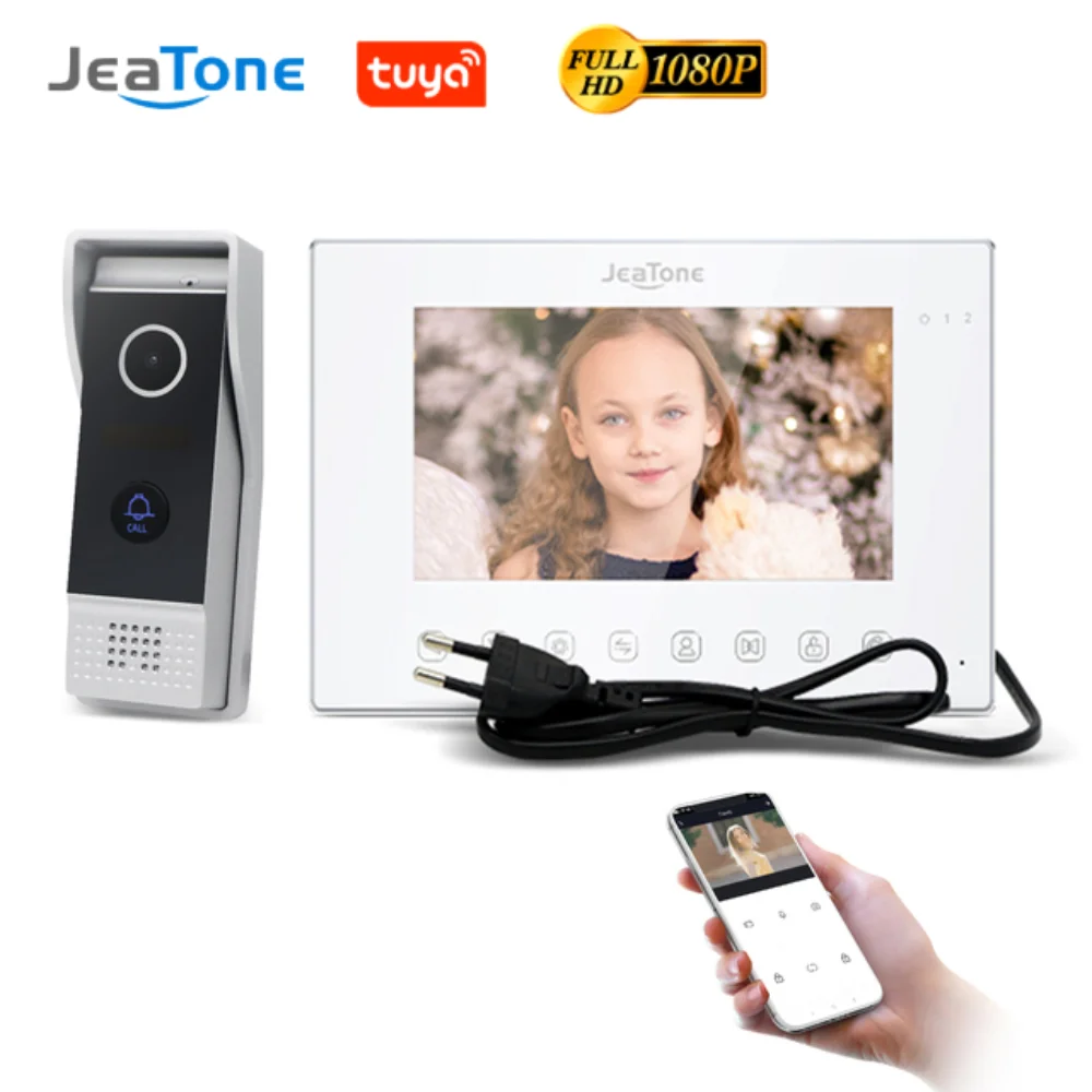 Tanie Jeatone 7 cal 1080P bezprzewodowy domofon wideo dla domu z