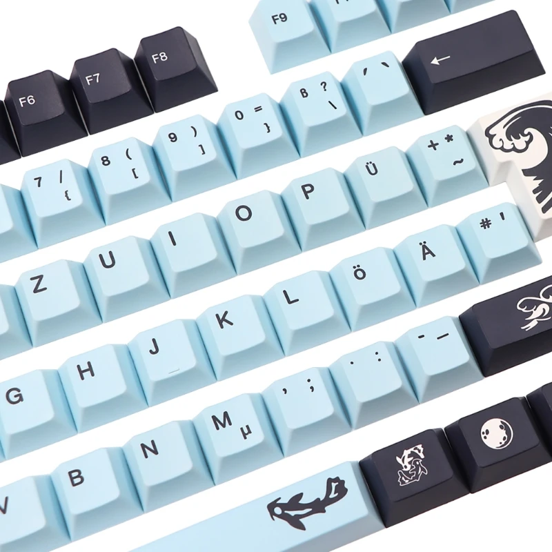 

Mizu134 для ключей, колпачки для клавиш PBT Cherry 5-сторонние колпачки для клавиш Cherry MX 61/87/104 108, клавиатура