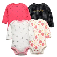 Spring Autumn Baby Bodysuits 3/4/5PCS Long Sleeve Baby Boy Girl Clothes 100% Cotton Newborn Body Infant 0-24Month Bebe Jumpsuit 4