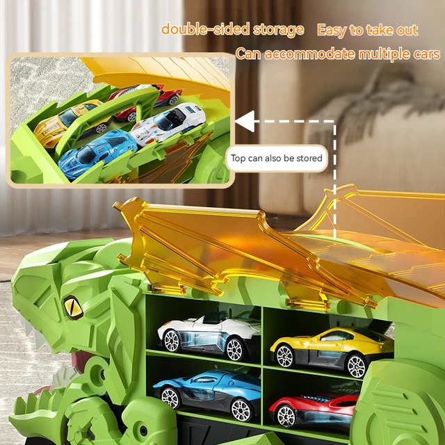 Puzzle Transformation Dinosaur Toy Car Dinosaur Swallowing Car Large Storage Alloy Car Track Inertial Sliding Children's Gifts 4