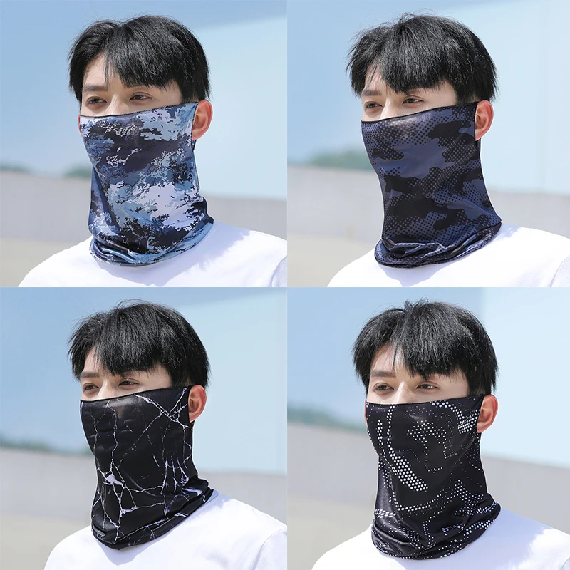 Sunscreen Mask Fashion Punk Sunscreen Mask For Men Women Summer Face Neck UV Protection Ear Scarf Hip Hop Outdoor Sports Cycling Bandana Scarfs