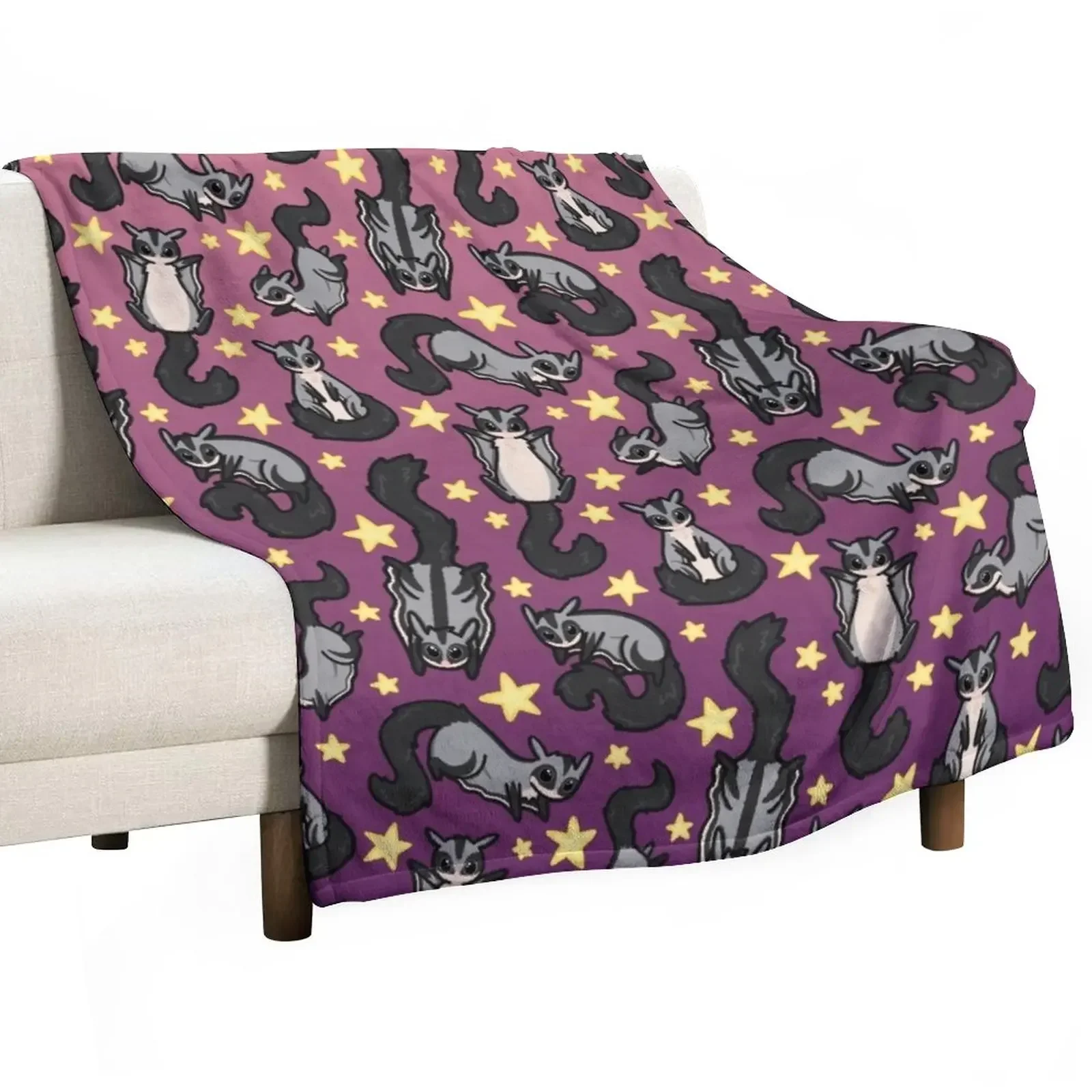 

Sugar Glider Pattern Throw Blanket Sofas Soft Beds cosplay anime Blankets