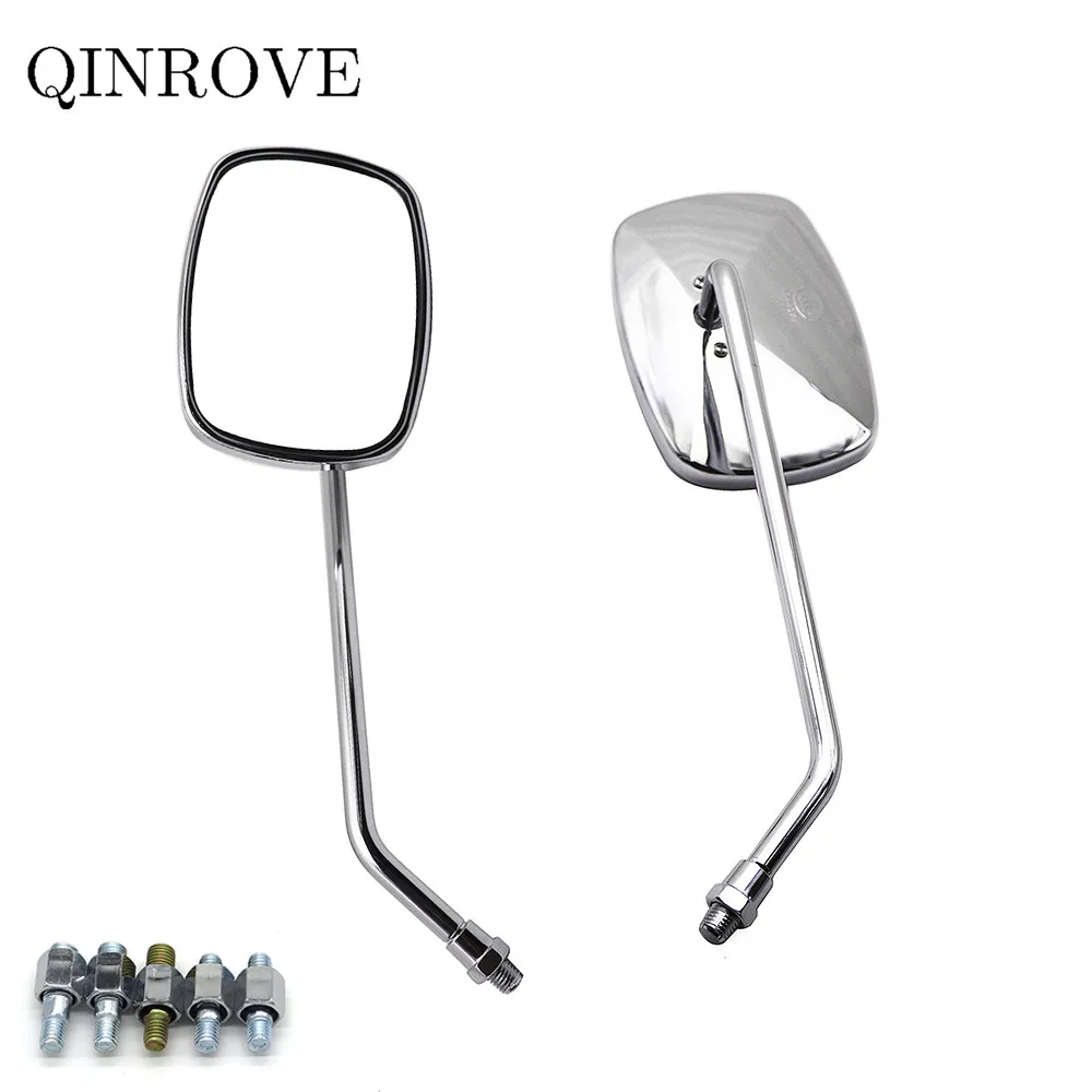 Универсальные мотоциклетные боковые зеркала заднего вида 8 10 мм Cafe Racer для Vespa Sprint S LX MP3 500 Primavera Honda Shadow VT1100