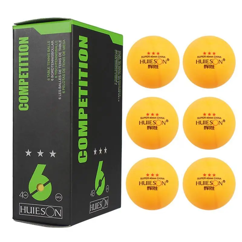 6 Pezzi Palline Da Ping Pong Ad Alta Elasticità 3 Stelle 40Mm 2.9G Pallina Da Ping Pong 6 Pezzi Palline Da Allenamento Professionali Per La Competizio