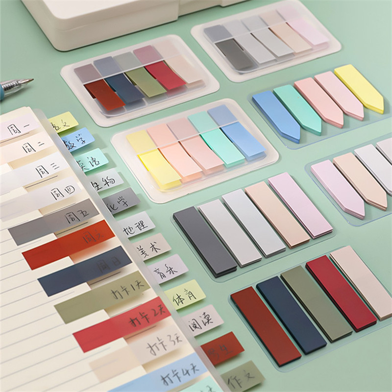 15 Types Color  Self Adhesive Memo Pad Sticky Notes Bookmark Point It Marker Memo Sticker Paper Office School Supplies