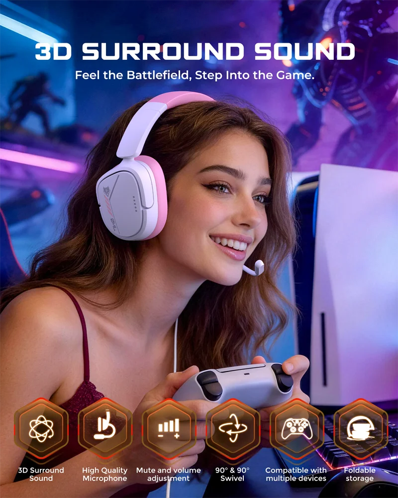 Nubwo Hg04l Lightweight Gaming Headset For Ps5 Ps4 Xbox And Switch_voghion.com