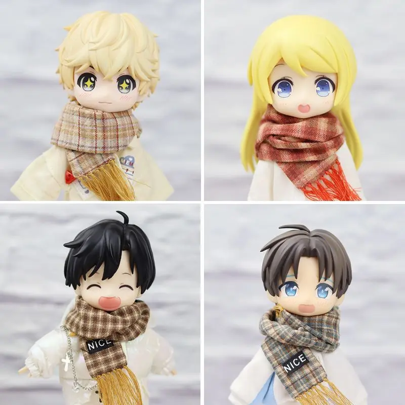 

OB11 Doll Clothing Accessories OBITSU11 Clothing GSC Plaid Scarf Molly Tassel Scarf 11/2 Split Plain Body
