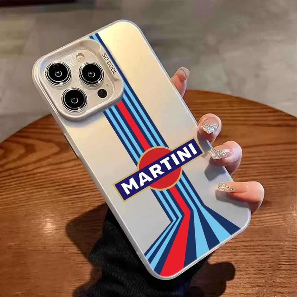 Sleek Silver Silicone Laser Soft Phone Case by M-Martini R-Racing