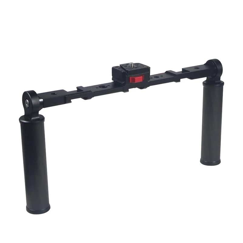 Stabilisateur Cardan Double Poignée avec Support V-Lock/Phone Holder/Light Bracket