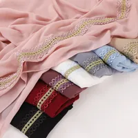 Muslim Women Plain Bubble Chiffon Scarf Hijab Wrap Shawls Headband Women Hijabs Scarves Scarf Stoles Islamic Bandanas 170*70cm