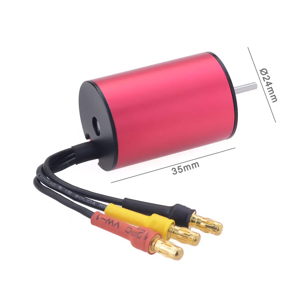 RC 2.4G CH2 Transmitter /w Receiver + Waterproof 2430 2435 2440 2838 2845 Brushless Motor +2 in 1 Esc Comb Set for RC Car Boat