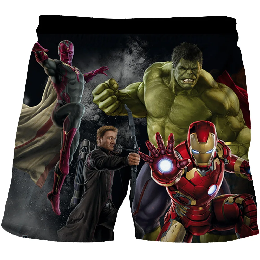 

Summer Marvel Superhero Hulk Cartoon Children's Shorts Spider Man Men's Shorts Boys Marvel Children's Summer Children's Shorts