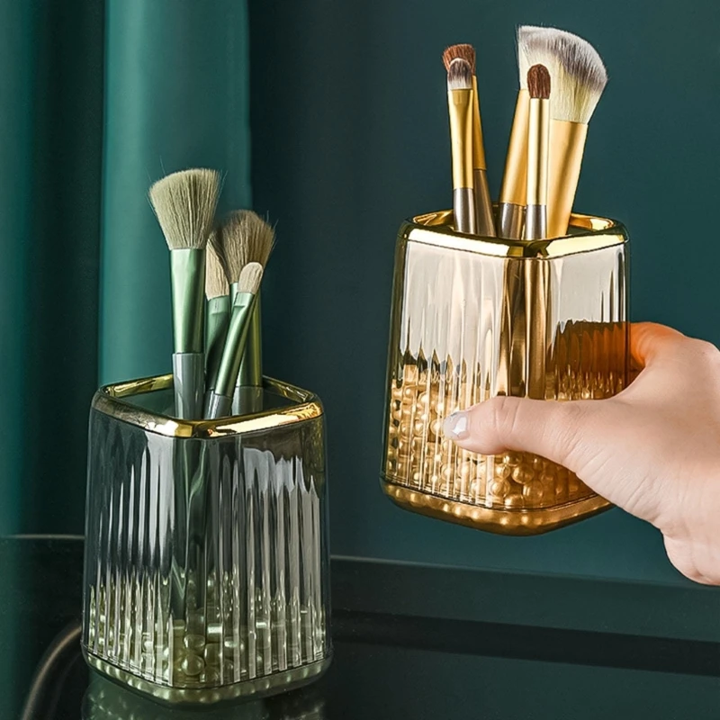 Makeup Brush Holder Organizer, Cosmetic Makeup Brushes Storage Holder, Make Up Brushes Cup Pen Pencil Holder for Desktop