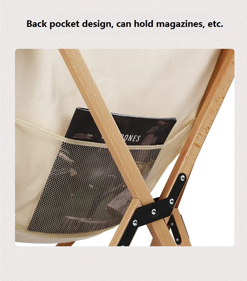 The best-selling foldable beach leisure butterfly-style wooden chair is easy to carry out 4