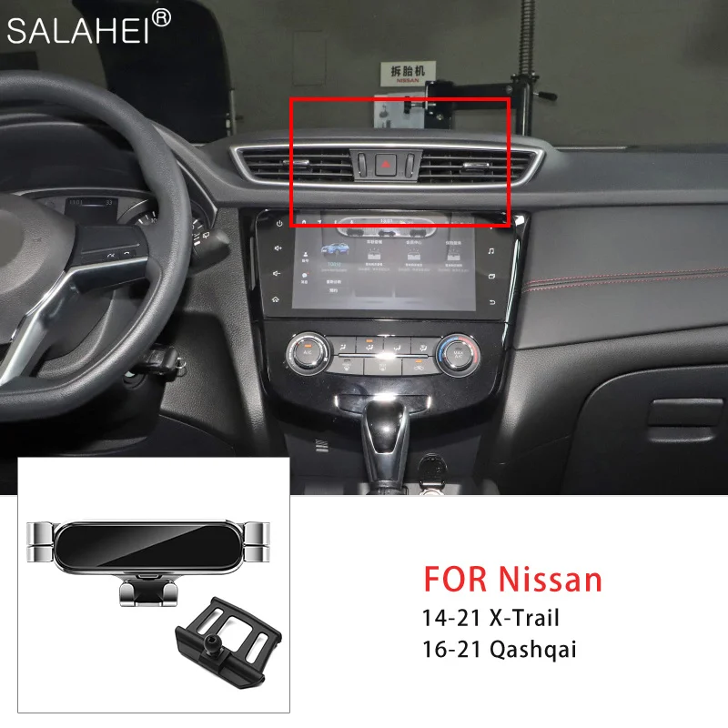 

Гравитационный держатель для автомобиля для Nissan X-Trail T32 Qashqai J11 2022 крепление на вентиляционное отверстие GPS подставка для iPhone кронштейн аксессуары