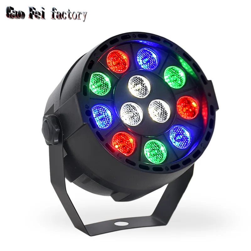 Мини Led Flat Par 12x3W RGBW сценическое освещение для диджея вечерние Club Disco светильник