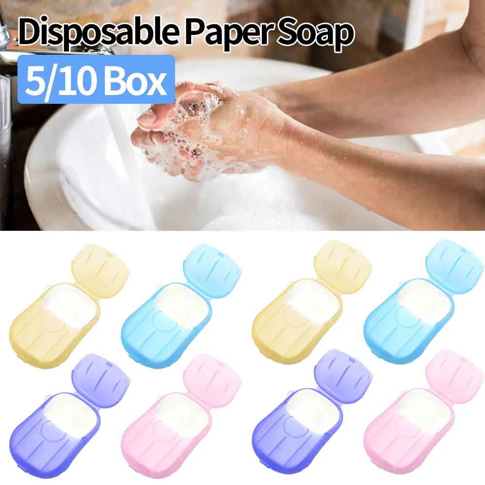 Disposable Soap Paper For Traveling Washing Hand Mini Scented Slice Sheet Bath Cleaning Supplies 100/200Pc