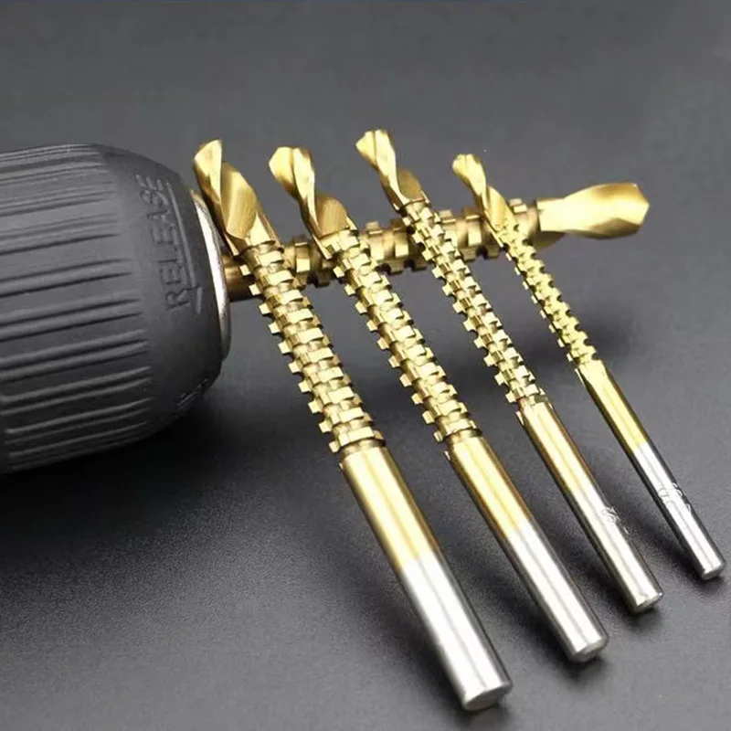 

6Pcs Cobalt Drill Bits Set Spiral Metric Composite Tap Drill Bit Tap Twist Drill Bit Wood Drill For Cutting Drilling Slotting