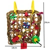 Bird Climbing Net Parrot Toys Woven Seagrass Biting Hanging Hemp Rope Swing Play Ladder Chew Foraging Funny Colorful Parrot Toys 5