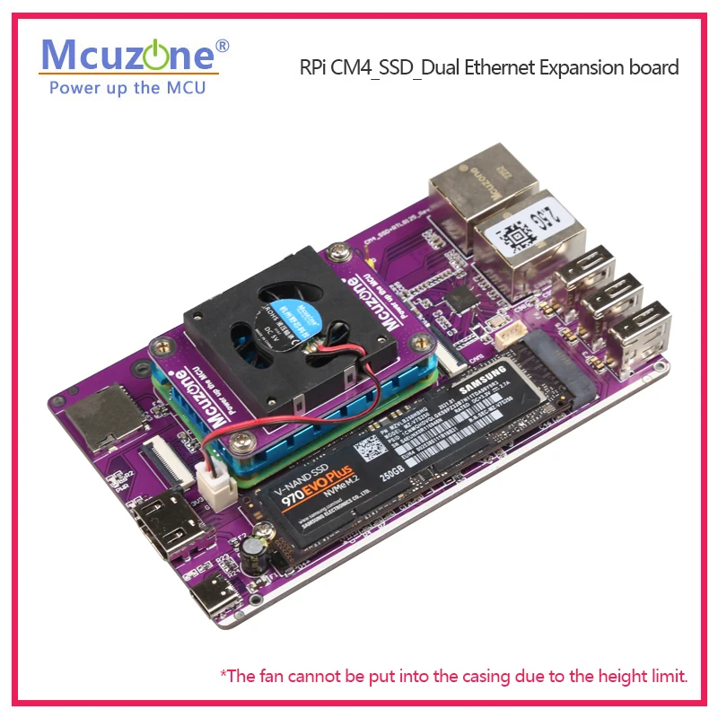 Raspberry Pi-cm4_ssd_dual Placa de Expansão Ethernet Pcie 2.5gbps 1gbps Ethernet Original Pcie Nvme Ssd M.2 - Imagem 3