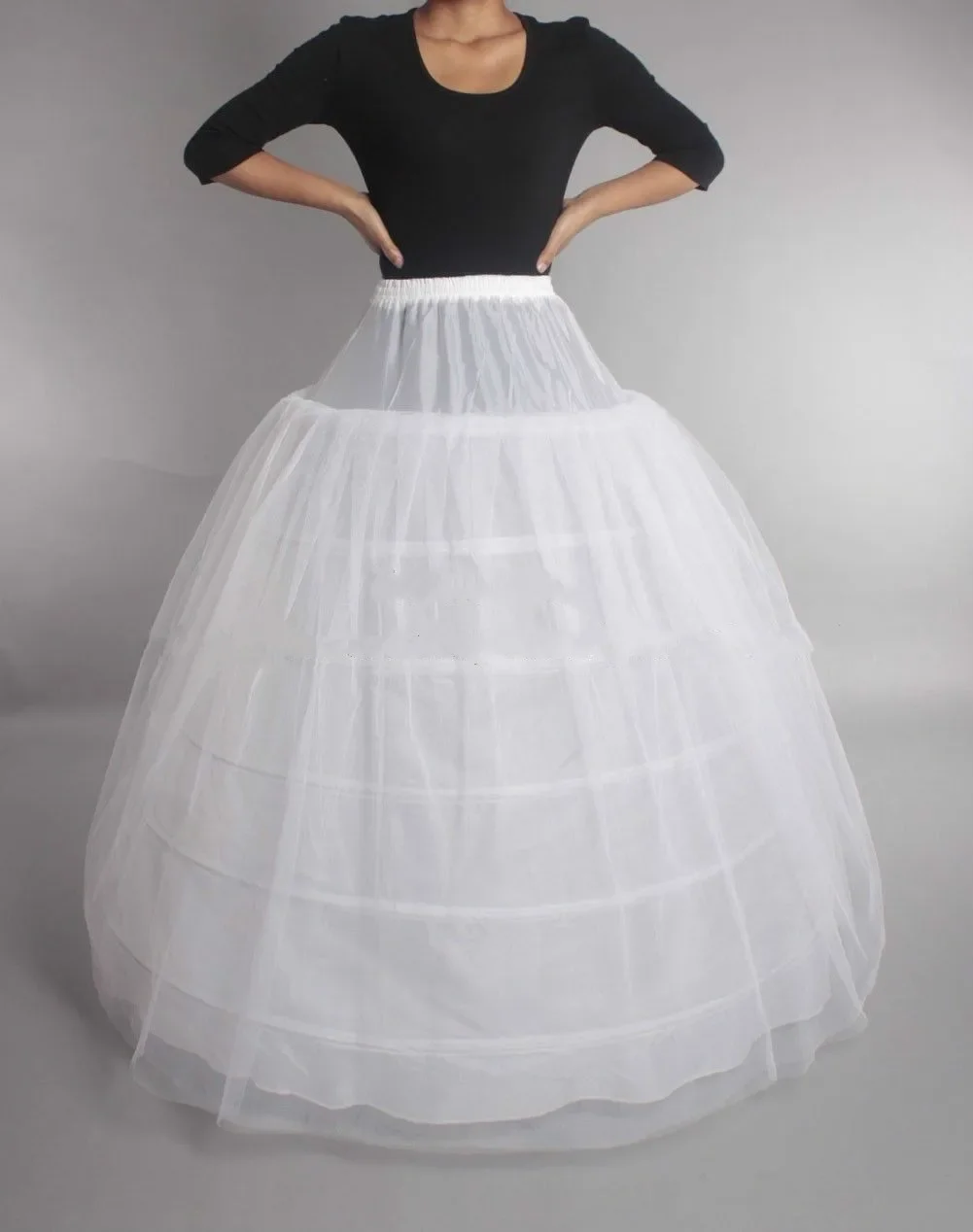 Wedding Petticoat Crinoline Slip Bridal Underskirt Puffy 6 Hoops