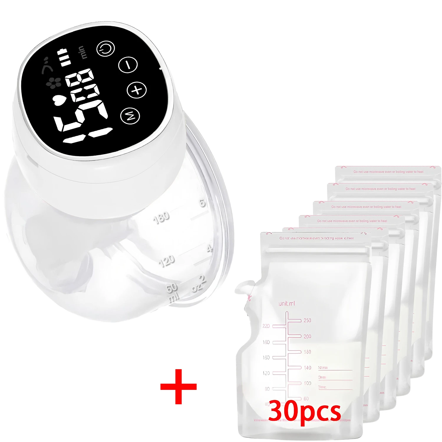 Extractor de leche automático eléctrico portátil F1 manos libres con ventosa y niveles de succión._voghion.com