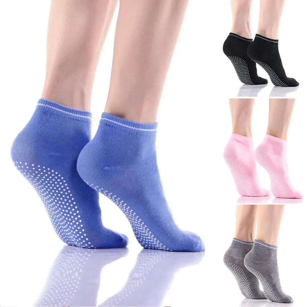 

Anti Gym Pilates slip Socks Silicone Yoga Ballet Socks Fitness Sport Socks Women Cotton Breathable Elasticity 5 Colour Free Size