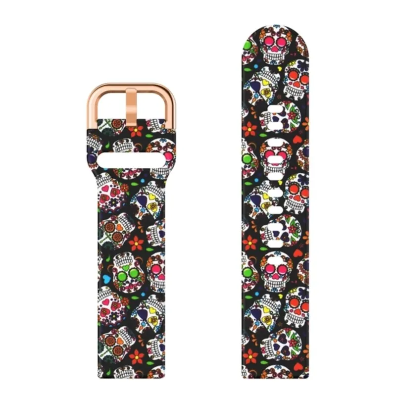 Colorful Silicone Replacement Band - Patterned 20mm/22mm Watch Strap