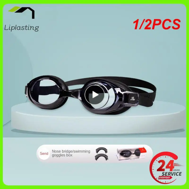 

Очки для плавания от близорукости 1/2 шт. до-9,0, очки для плавания по рецепту, водонепроницаемые противотуманные очки для плавания, силиконовые очки для дайвинга с диоптриями для взрослых