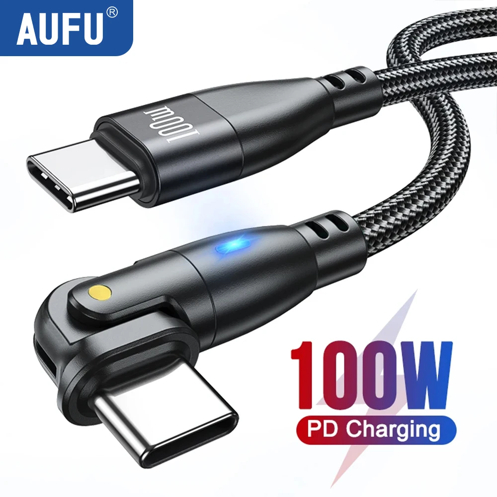 AUFU 100W Kabel USB C do typu C USBC PD Szybkie ładowanie Przewód do MacBook Pro Xiaomi POCO Huawei iPad Samsung Kabel USB-C 3M - AliExpress 202192403