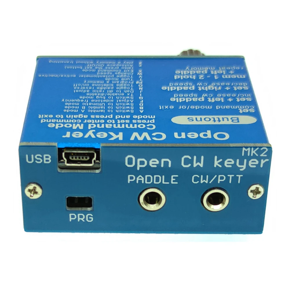 Open CW Keyer MK2 KIT with Metal Case CW Keyer MK2 KIT Speed Adjustable From 1 to 999 WPM(DIY Kits) cw keyer kit