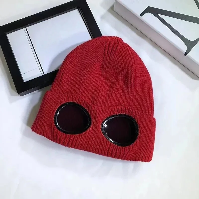 Unisex-Strickmütze für Herren und Damen mit Schutzbrille, winddicht, Winterwärmer, Skimützen, weich, warm, rutschfest, Gehörschutz – Detail 5
