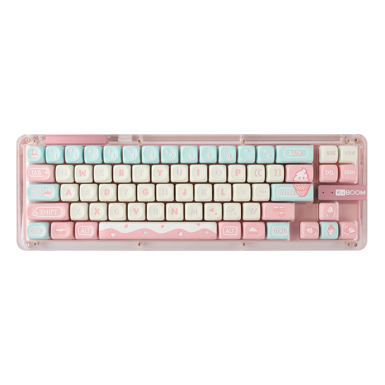 Kiiboom Ice Cream Dream Keycaps Grupo Pbt Keycaps Perfil Moa Teclado Gaming Mecânica 132 Chaves - Imagem 3