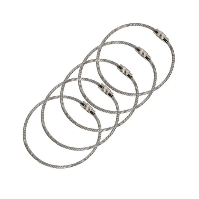 500pcs Stainless Steel Wire Ring/key Ring Wire Rope Wire Chain Key Chain Edc Accessories 3