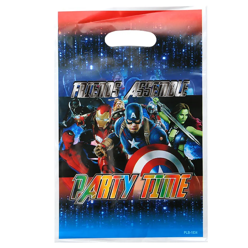 Description Picture 6 of itemHulk Iron Super Hero Baby Shower Party Favor Gift Bags Candy Bag Handle Gift Bags Hulk Captain Birthday Party Decoration