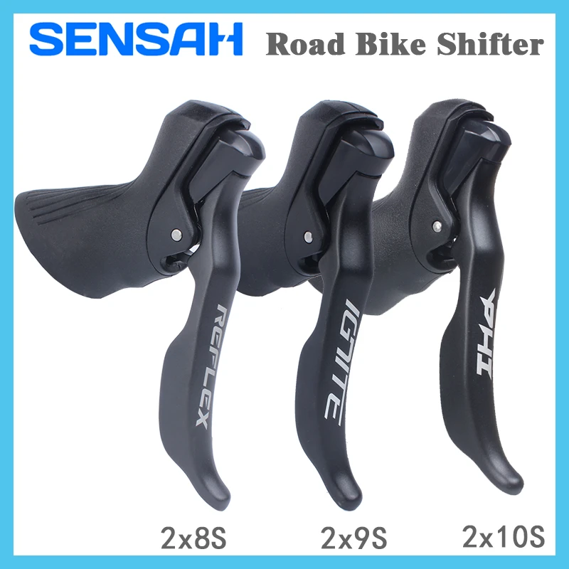 

SENSAH Road Bike Shifters 2x8 2x9 2x10 Speed Brake Lever 16/18/20 S Bicycle Derailleur For Shimano Sora Tiagra Claris